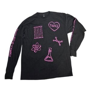 TWICE 4th World Tour III K-Pop black long sleeve unisex concert tee shirt L